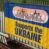 The flag was attached to railings at Shannon Bridge