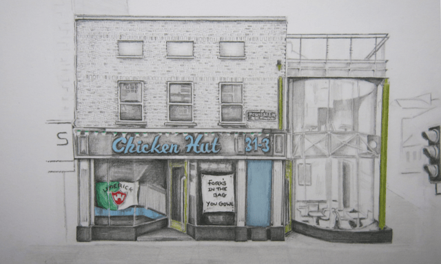 Jane Hogan's illustration of Chicken Hut PICTURES: Adrian Butler