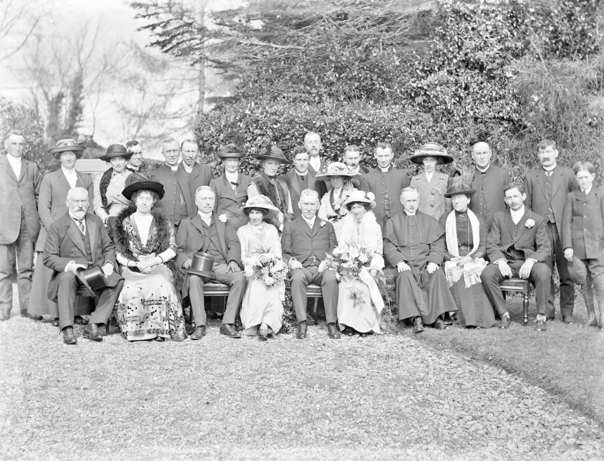 The Cullinan and O'Meara wedding party pictured at their reception at Garnacanty House