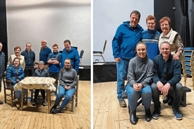 Glad to be back: Members of the Abbeyside Players rehearsing recently
