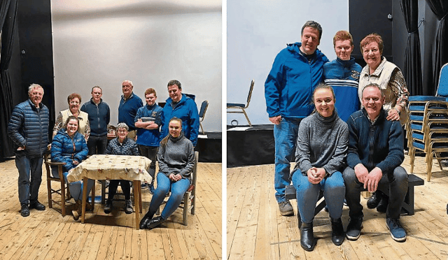 Glad to be back: Members of the Abbeyside Players rehearsing recently