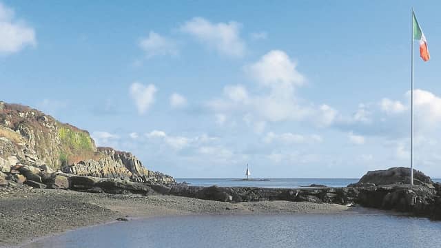 The breakwater at Peter Casey's home in Greencastle