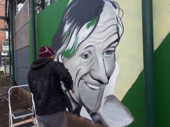 The mural of Richard Harris at Arthur's Quay
