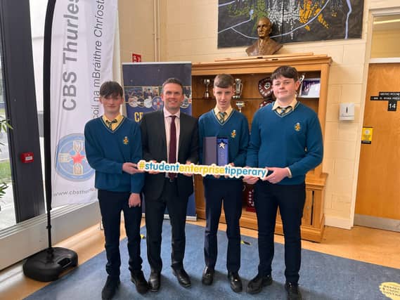 Jack Ryan, Mr Tiernan O'Donnell (Principal), Louis Ryan and Ethan Whithead
