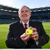 Chairman of the Sliotar Workgroup Ned Quinn at the launch of the Smart Sliotar at Croke Park PICTURE: Sam Barnes/Sportsfile