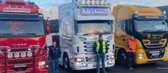 Conor Jennings of Jennings Trucks,  Bernard Longwood of Condron Concrete, Bernard Leavy of Ravenhills and not in the picture Brian Buggy of Buggy Transport will all set out from Tullamore next Monday