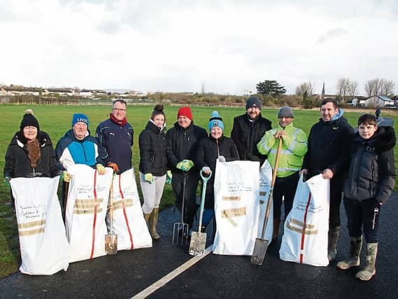 In all, 100 woodland trees and 1,500 hedge trees were planted by a band of volunteers in the new park