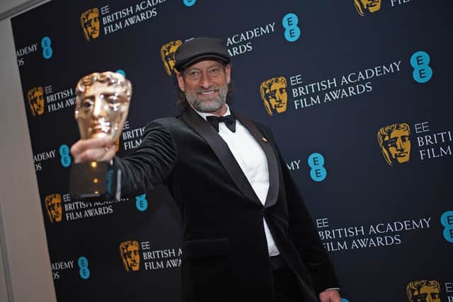 Bafta award winners show off their prizes and outfits at after-party