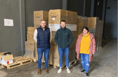 John Paul Stokes, Logistics/Supply Chain Manager, SuirSafe Technologies, Ryan Toohey, Head of Operations, SuirSafe Technologies and Kamila, Help for Ukraine