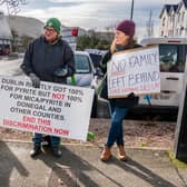 Redress campaigners: Patrick McLaughlin, Patrick 'The General' McLaughlin and Josephine Kelly