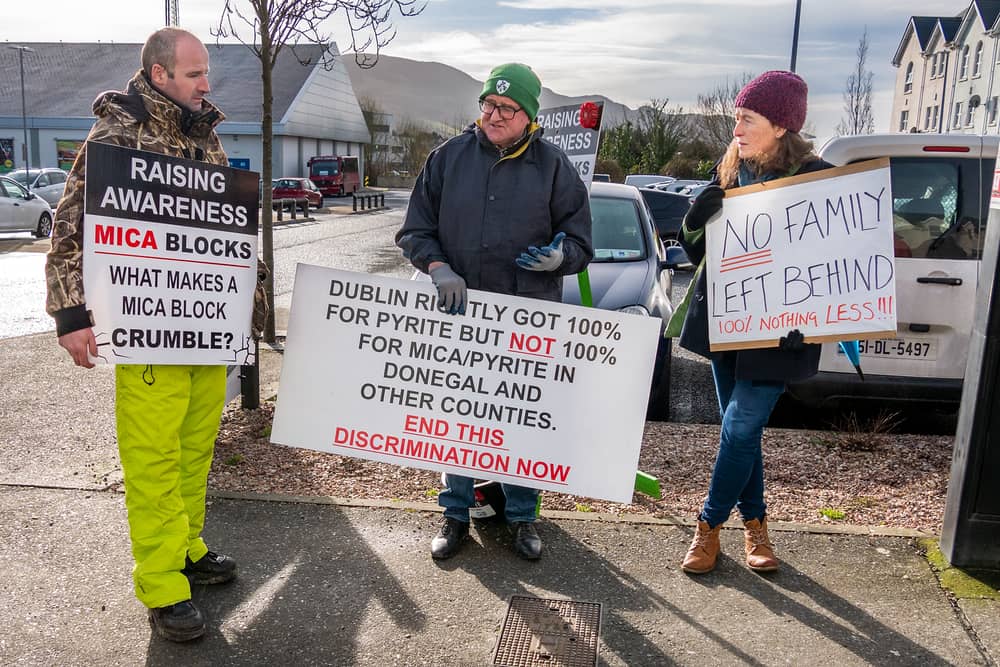 Redress campaigners: Patrick McLaughlin, Patrick 'The General' McLaughlin and Josephine Kelly