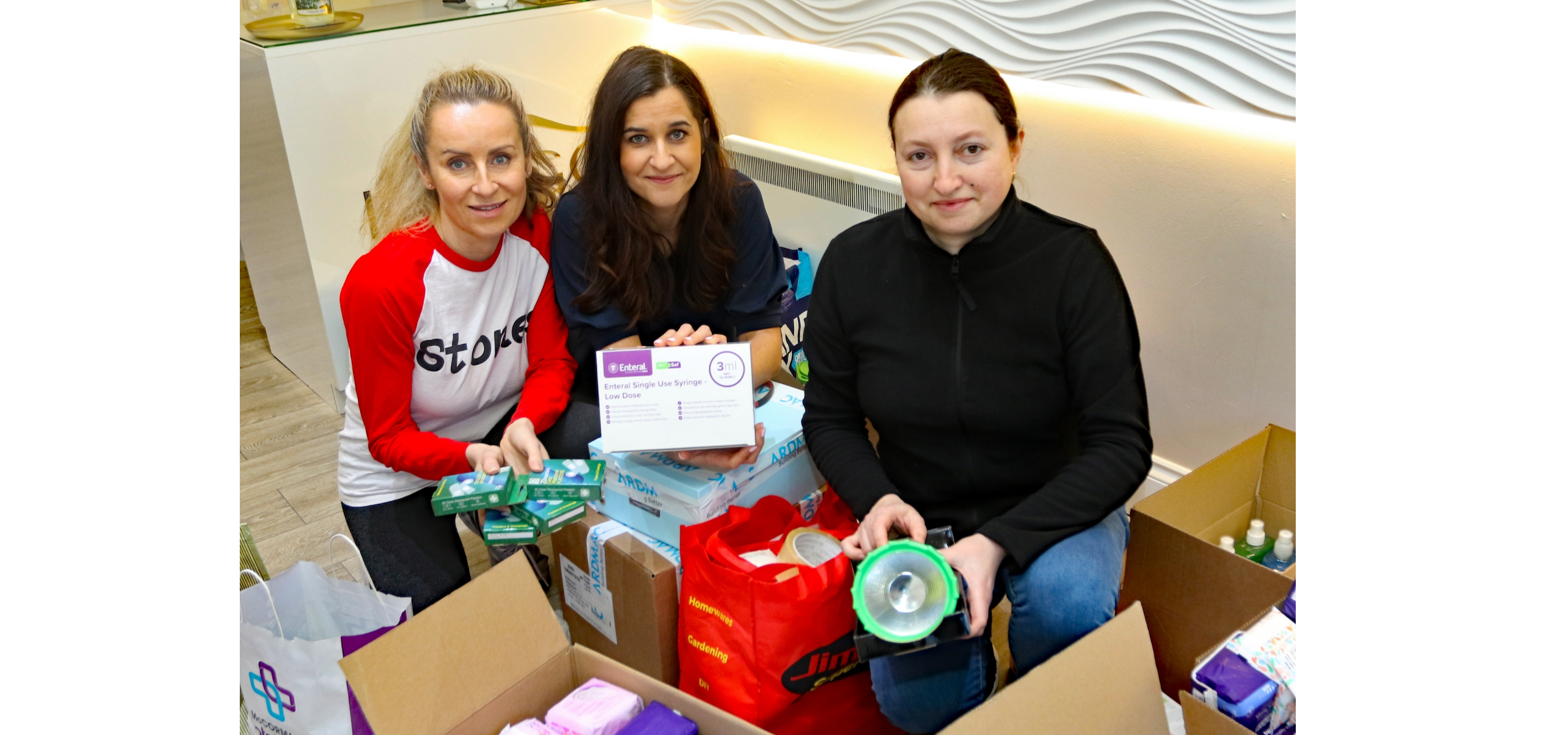 The Help for Ukraine city collection points, organised by Polish women Anna Mazeika, Kamila Turzynska, Magdalena Pudlak and Kara Karolina