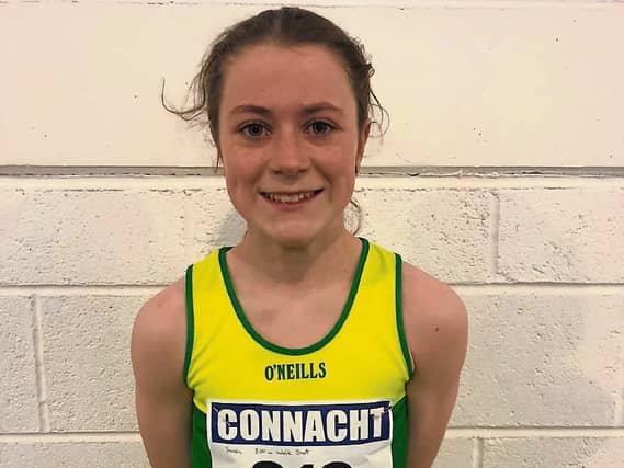 North Leitrim AC's Sarah Mulvaney Kelly who set a new Connacht record in the U14 Girls walk