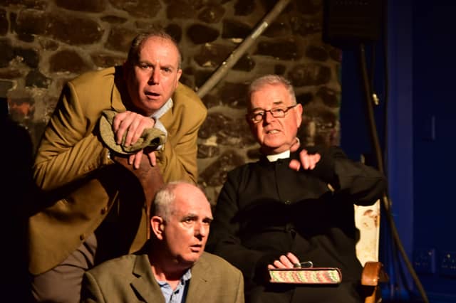 Lake Productions presented the hilarious Mark Doherty play Trad in Cleeres Theatre with the cast of Joe Murray, Derek Dooley and Mike Kelly