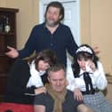 Matt Treacy, Margaret McCormack, Donal Ryan and Liz Kirwin in rehearsal for Thurles Drama Group's Odd Couple