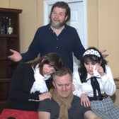 Matt Treacy, Margaret McCormack, Donal Ryan and Liz Kirwin in rehearsal for Thurles Drama Group's Odd Couple