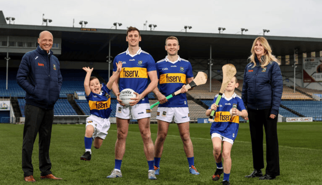 Conor Sweeney and John McGrath pictured in the new jerseys.