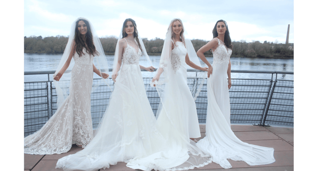 Models from the Holman Lee Agency showcasing stunning bridal gowns this Saturday at the launch of the Mid West Bridal Exhibition which takes place on February 13 Picture: Mike Cowhey