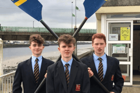 Patrick Stenson, Shane Rafferty and Colm Murphy of St Michael's Rowing Club. PICTURES: St Michael's Rowing Club.