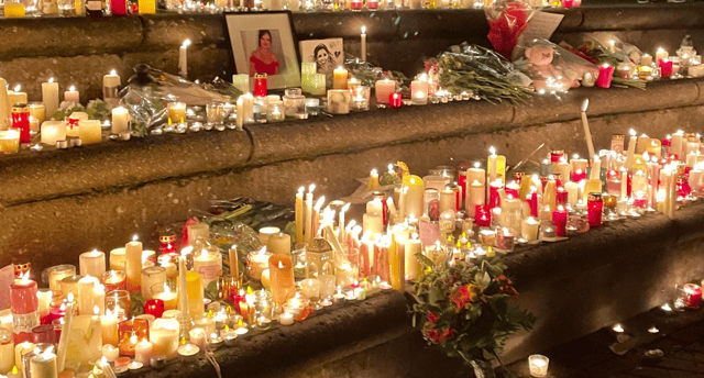 Vigil for Ashling Murphy at Arthurs Quay Park last Friday