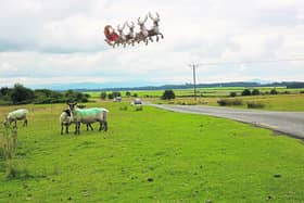 Santa spotted above the Curragh