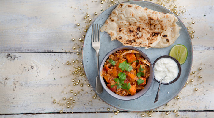 Kevin Dundon's Sweet potato and turkey curry.