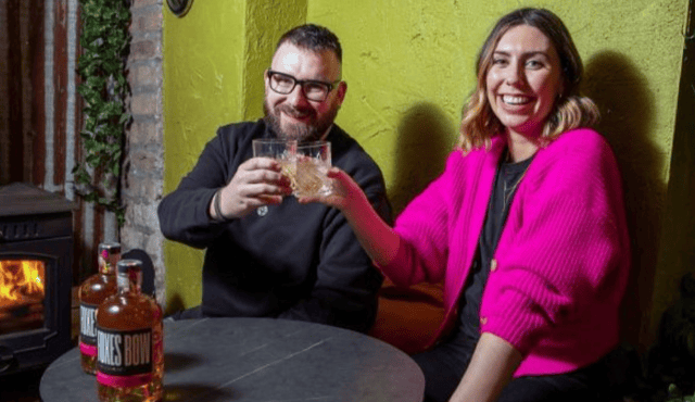 Tony Foote and Alice Carroll, co founders of Foxes Bow Whiskey