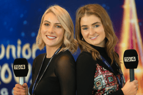 Louise with Niamh Ní Chróinín at the Junior Eurovision