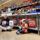 Pictured at the launch of Aldi’s Christmas charity initiatives in aid of Barnardos is Paul O’Connell with Maria Rowley and LJ Hughes. PIC: INPHO/Dan Sheridan