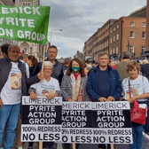 Members of the Limerick Pyrite Action Group attending a protest in Dublin last month
