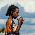 A Sawyer water filter, gifted to Mallicha Wario and her family by Trócaire will provide enough clean water for the family of 9 daughters for the next 20 years Photo: Barnaby Skinner.