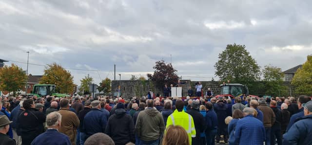 Kilkenny farmers attended a regional rally in Portlaoise