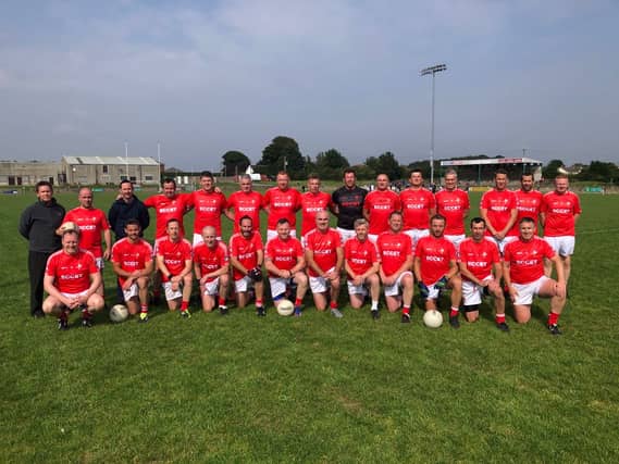 The Louth team before their encounter with Cavan in Haggardstown