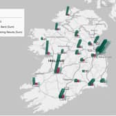 Covid numbers at the country's acute hospitals including Letterkenny and Sligo