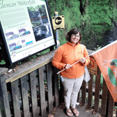 Pictured flying the flag for Jack & Jill at the Glencar Waterfall in Co Leitrim is Erin Watt Shepherd, Specialist Children’s Liaison Nurse with the Jack & Jill Children’s Foundation.