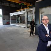 Tony Chawke, managing director of Modulacc, at's its new facility at Atlas Avenue, Dock Road | PICTURES: Alan Place