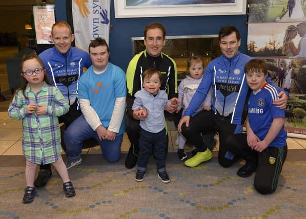 At the launch of the Three Counties Cycle are Ruth Hayes, Rory Keating, Ritchie Walsh, Sean Kelly, Charlie Tuffy, Ameliya Daly, Robbie Kenneally, and Rory Winship