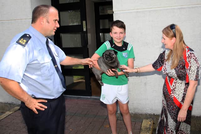 The following Tuesday, August 24, she got a happier call – from Bruff gardai to say they had Puddin’.
