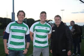 The Phelps twins pose with their St Fechins jerseys