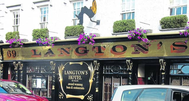 Langton's was the venue for a dinner with an All-Ireland champion