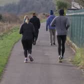 The 'out the line' walkway is popular with joggers and walkers.