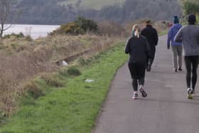 The 'out the line' walkway is popular with joggers and walkers.