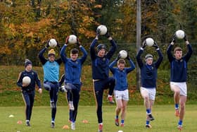 Tipperary players warm-up with the ball.  (Pic: Seb Daly/Sportsfile)