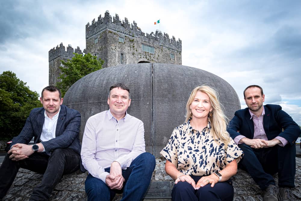 Core Optimisation co-founders, Caroline Dunlea and David Brett welcoming two new hires, Stephen Collins and Kieran O'Brien| PICTURE: Keith Wiseman