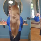 Aoibhe had her hair cut for the Little Princess Trust.