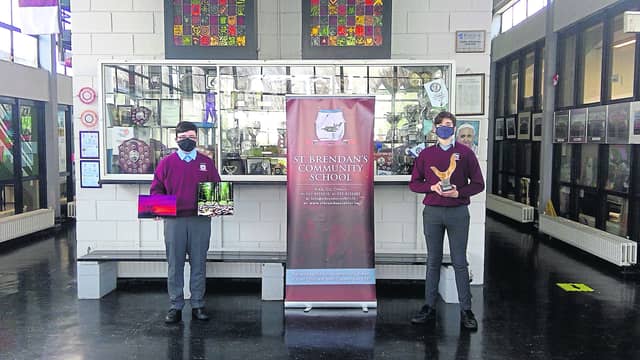 Pictured are Damien Delaney and Alex Byrne, who will represent Offaly at the National Student Enterprise final next month