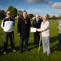 Brian Tierney pictured at Clooney Park West last night announcing the sponsorship of pitches for the D&D League. Photo by Jim McCafferty