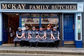 The staff at McKay's butchers.