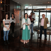 Eileen Fitzgerald, centre, after accepting the Limerick Person of the Month award on behalf of the family of the late John Fitzgerald