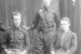 Famous picture of Con Colbert (far right) with other members of the Fianna Éireann Council Picture: National Library of Ireland
